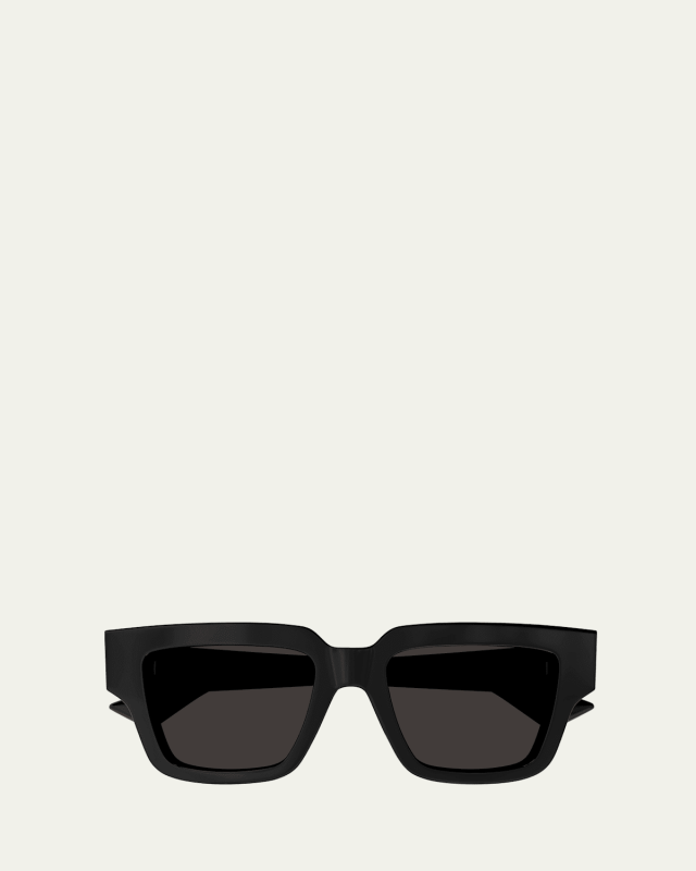 Engraved Logo Acetate Square Sunglasses